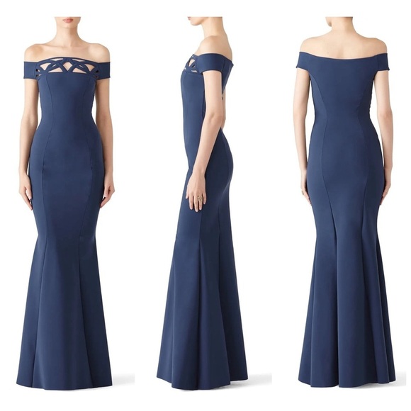 Chiara Boni La Petite Robe Blue Artico Tessie Gown Size 42 US 6 Mermaid Bodycon - Picture 1 of 16